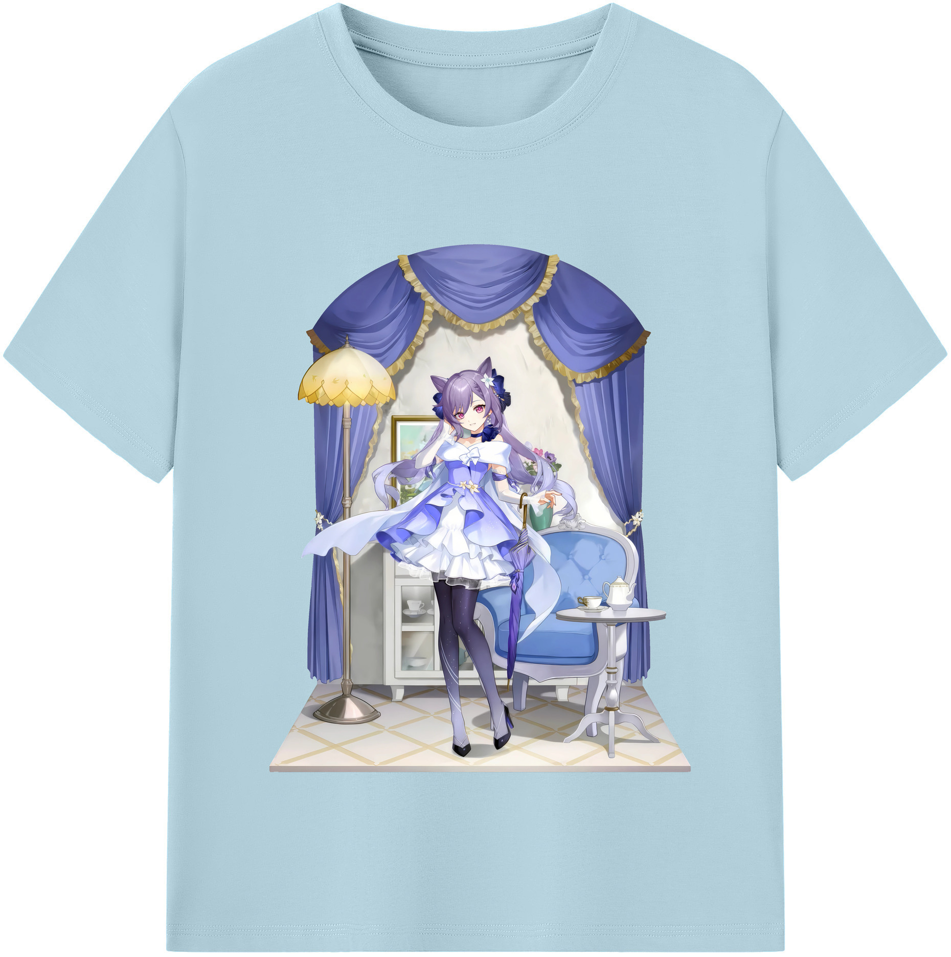げんし神 刻晴 こくせい genshin Kokusei 綿100％半袖Tシャツ（フロントプリント）